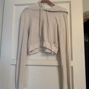 ALO YOGA LIGHTWEIGHT CROP HOODIE